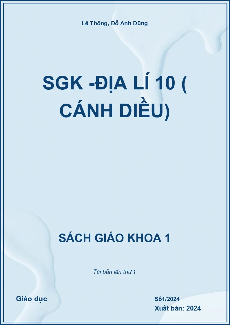 SGK -Địa lí 10 ( Cánh diều)