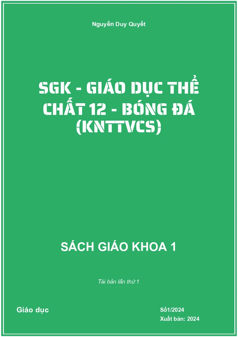 SGK - Giáo dục thể chất 12 - Bóng đá (KNTTVCS)