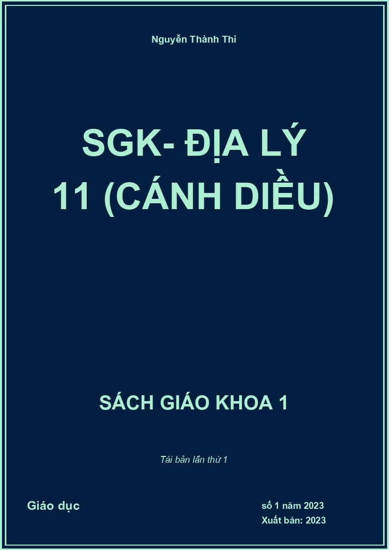 SGK- Địa lý 11 (Cánh diều)