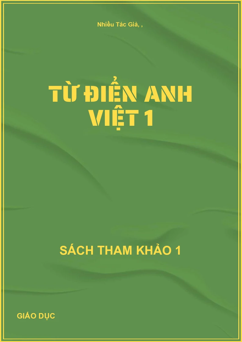 Từ Điển Anh Việt 1