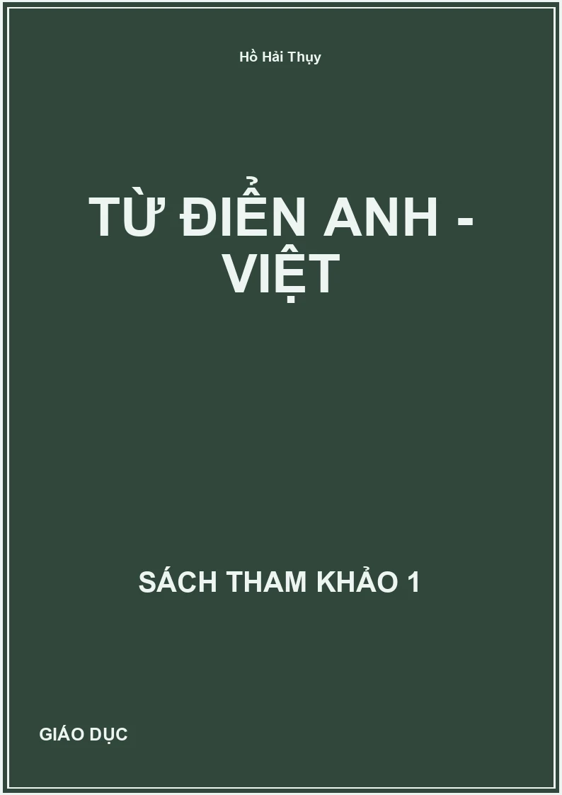 Từ Điển Anh - Việt