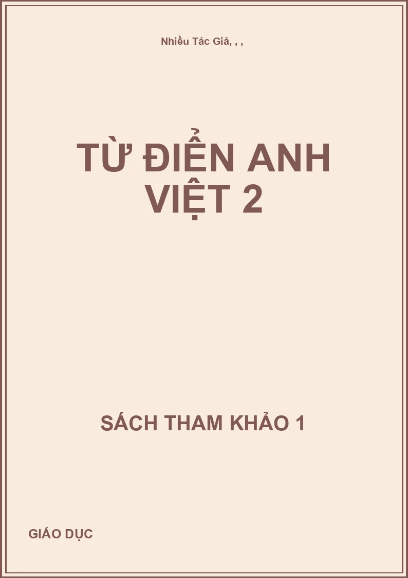 Từ Điển Anh Việt 2