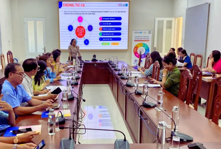 Hội thảo giới thiệu Thư viện số DLib K12: Cú hích chuyển đổi số giáo dục tại xã Long Điền