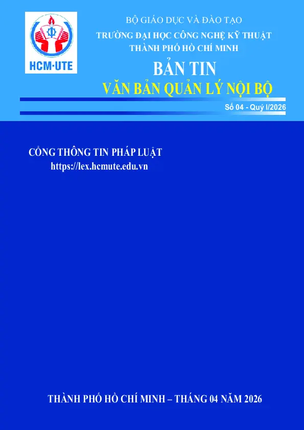 [BẢN TIN VĂN BẢN QUẢN LÝ NỘI BỘ] Số 04 – Quý I/2026