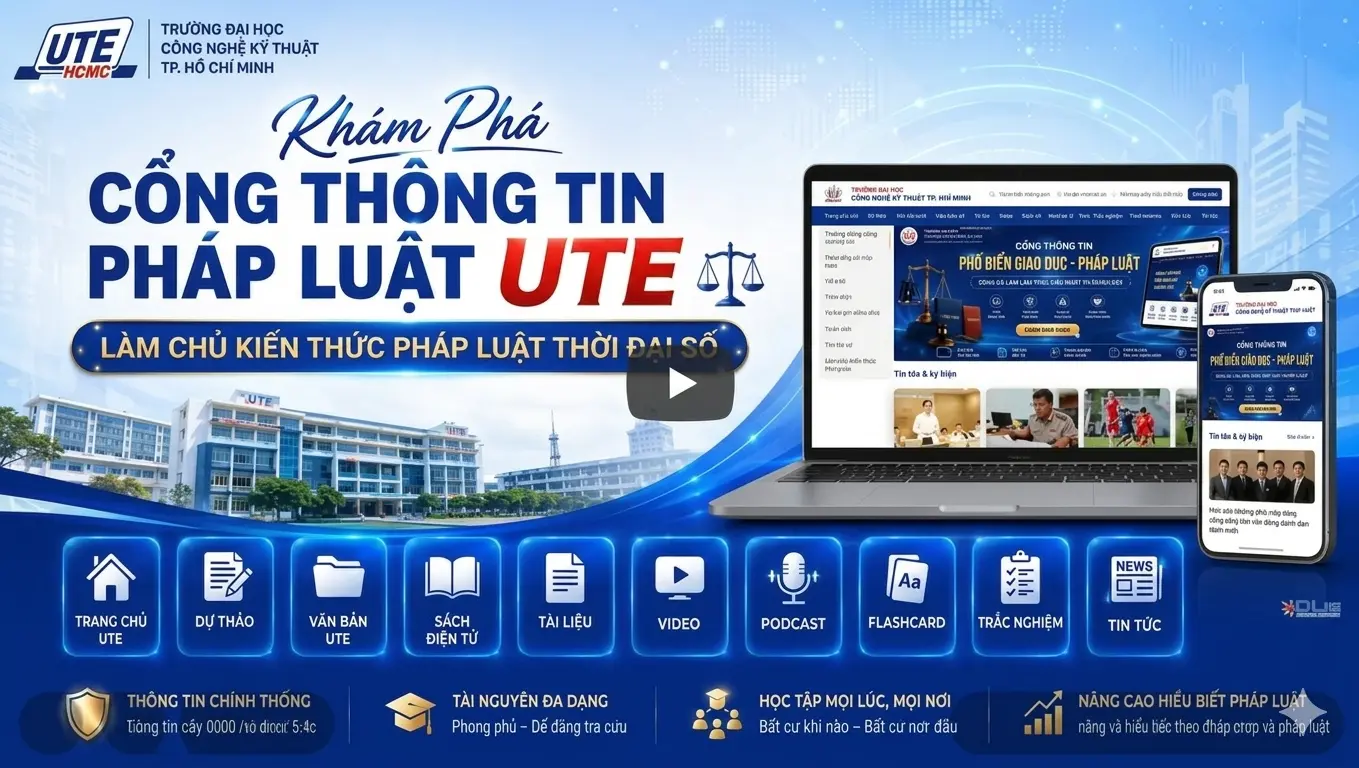 Khám Phá Cổng Thông Tin Pháp Luật UTE - Làm Chủ Kiến Thức Pháp Luật Thời Đại Số
