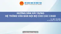 Xây dựng, hoàn thiện hệ thống văn bản nội bộ trong cơ sở giáo dục đại học và cơ sở giáo dục nghề nghiệp trực thuộc