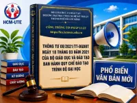 Thông tư 08/2021/TT-BGDĐT ngày 18 tháng 03 năm 2021 của Bộ Giáo dục và Đào tạo Ban hành Quy chế đào tạo trình độ đại học