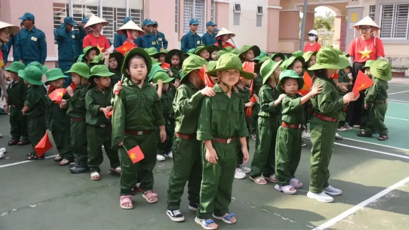 70 Trẻ Mầm Non Xã Bình Giã Hóa Thân Chiến Sĩ Trong Hoạt Động Trải Nghiệm Đặc Biệt