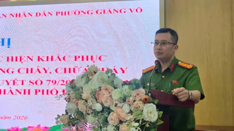 Phường Giảng Võ Triển Khai Khắc Phục Tồn Tại Về PCCC Tại 179 Cơ Sở Trên Địa Bàn