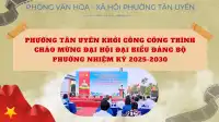 Phường Tân Uyên khởi công công trình chào mừng Đại hội đại biểu Đảng bộ Phường nhiệm kỳ 2025-2030