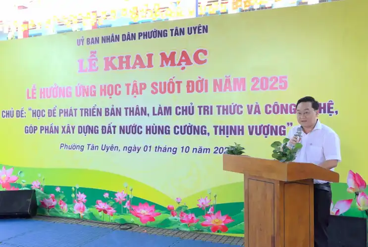 Phường Tân Uyên khai mạc Tuần lễ hưởng ứng học tập suốt đời năm 2025