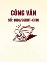 Công văn số 1888/SGDĐT-KHTC