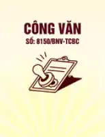 Công văn số 8150/BNV-TCBC