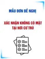 Mẫu Đơn đề nghị xác nhận không có mặt tại nơi cư trú