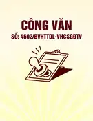 Công văn số 4602/BVHTTDL-VHCSGĐTV