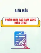 Phiếu khai báo tạm vắng (Mẫu CT03)