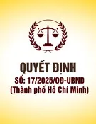 Quyết định số 17/2025/QĐ-UBND (Thành phố Hồ Chí Minh)