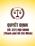 Quyết định số 2371/QĐ-UBND (Thành phố Hồ Chí Minh)