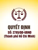 Quyết định số 2785/QĐ-UBND (Thành phố Hồ Chí Minh)