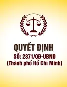 Quyết định số 2371/QĐ-UBND (Thành phố Hồ Chí Minh)