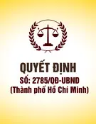 Quyết định số 2785/QĐ-UBND (Thành phố Hồ Chí Minh)