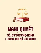 Nghị quyết số 35/2025/NQ-HĐND (Thành phố Hồ Chí Minh)