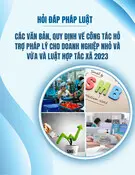 Hỏi đáp pháp luật các văn bản, quy định về công tác hỗ trợ pháp lý cho doanh nghiệp nhỏ và vừa và Luật Hợp tác xã 2023