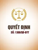 Quyết định số 1300/QĐ-BYT