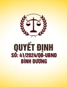 Quyết định số 41/2024/QĐ-UBND Bình Dương