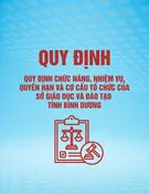 Quy định Chức năng, nhiệm vụ, quyền hạn và cơ cấu tổ chức của Sở Giáo dục và Đào tạo tỉnh Bình Dương