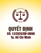 Quyết định số 12/2025/QĐ-UBND Tp. Hồ Chí Minh