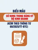 Mẫu Giấy đề nghị đăng ký thay đổi nội dung đăng ký hộ kinh doanh (Kèm theo Thông tư 68/2025/TT-BTC)