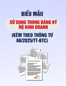 Mẫu Thông báo về việc chấm dứt hoạt động hộ kinh doanh (Kèm theo Thông tư 68/2025/TT-BTC)