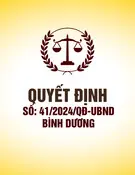 Quyết định số 41/2024/QĐ-UBND Bình Dương