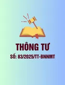 Thông tư số 83/2025/TT-BNNMT
