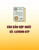 Văn bản hợp nhất số 43/VBHN-BTP