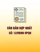 Văn bản hợp nhất số 12/VBHN-VPQH