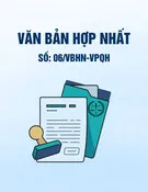 Văn bản hợp nhất số 06/VBHN-VPQH
