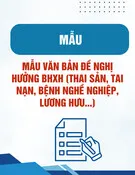 Mẫu Văn bản đề nghị hưởng BHXH (thai sản, tai nạn, bệnh nghề nghiệp, lương hưu...)