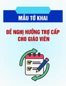 Mẫu Tờ khai đề nghị hưởng trợ cấp cho giáo viên