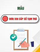 Mẫu Đơn xin cấp sổ tạm trú
