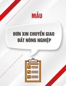 Mẫu Đơn xin chuyển giao đất nông nghiệp