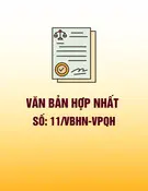 Văn bản hợp nhất số 11/VBHN-VPQH