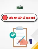 Mẫu Đơn xin cấp sổ tạm trú