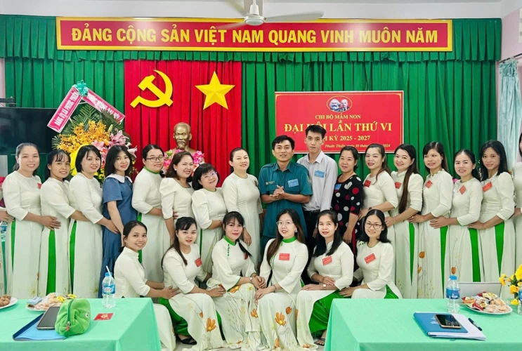 Chi bộ Mầm non Phước Thiền tổ chức thành công Đại hội chi bộ lần thứ VI, nhiệm kỳ 2025-2027