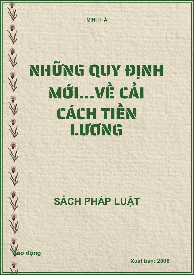 Những Quy Định Mới...Về Cải Cách Tiền Lương