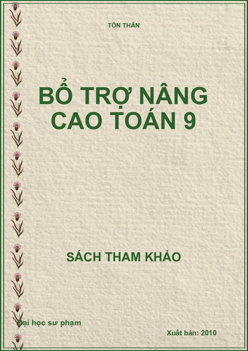 Bổ Trợ Nâng Cao Toán 9
