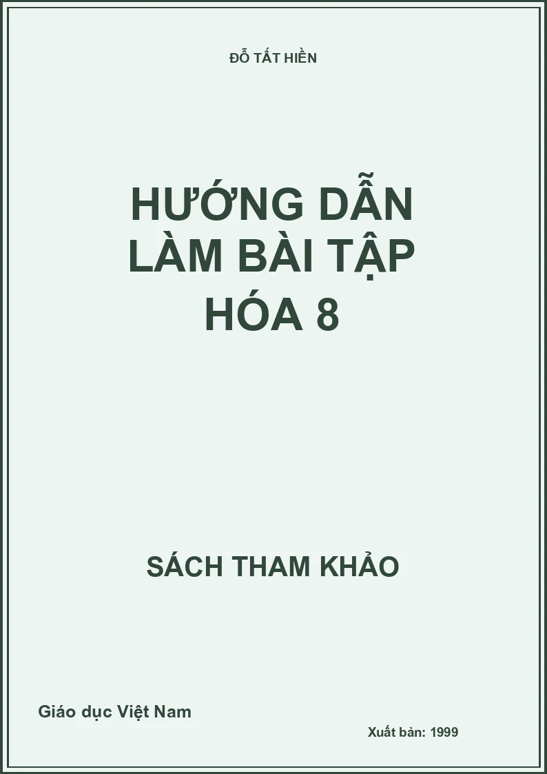Hướng Dẫn Làm Bài Tập Hóa 8
