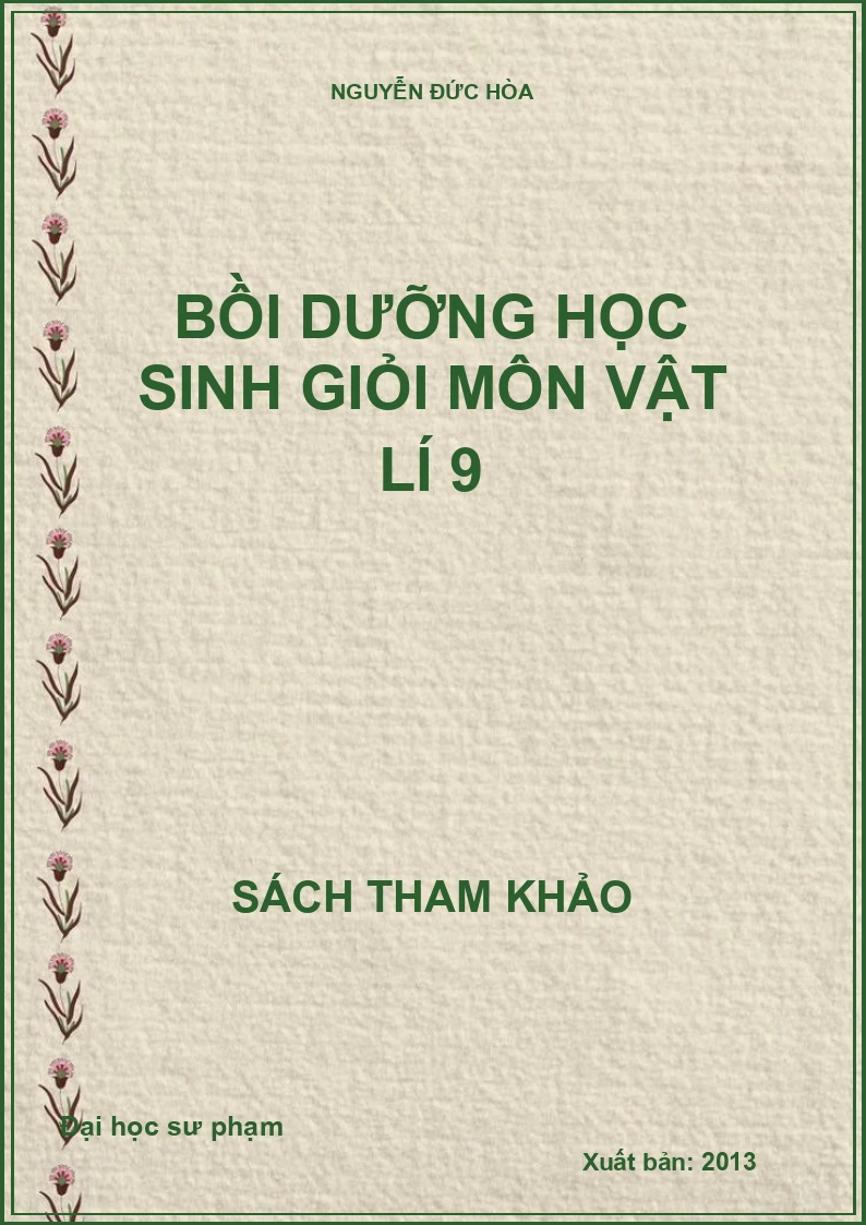 Bồi Dưỡng Học Sinh Giỏi Môn Vật Lí 9