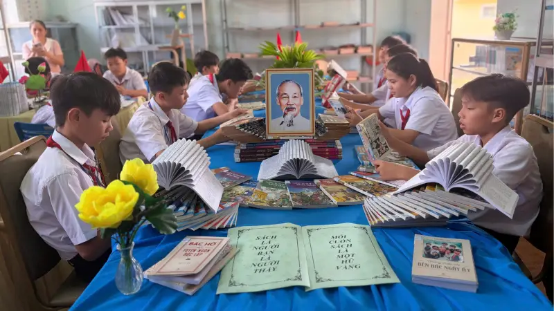 Khơi nguồn đam mê đọc sách tại Trường THCS Lộc Điền trong Ngày Sách và Văn hóa đọc Việt Nam